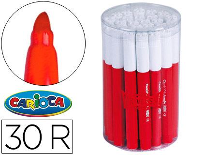 30 rotuladores Carioca Jumbo rojo